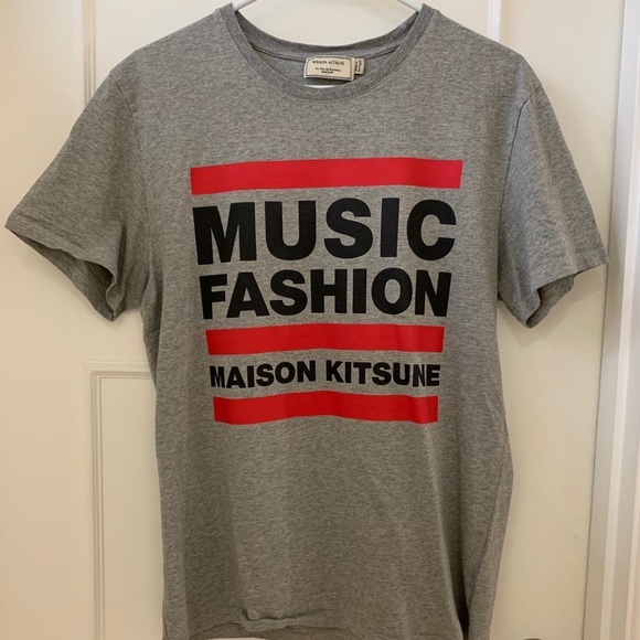 Maison Kitsuné MUSIC + FASHION T-Shirt - Picture 1 of 5